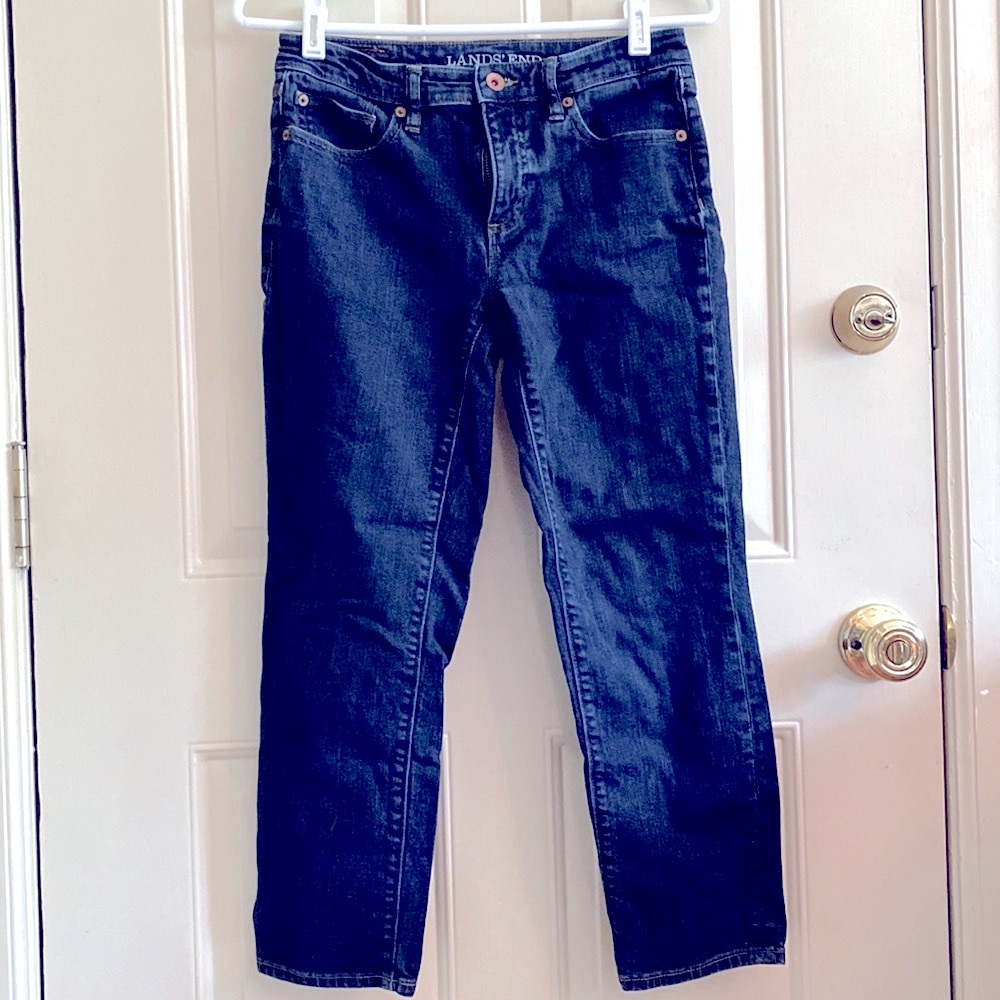 Misses Mid Rise Crop Jeans Lands End Size 2